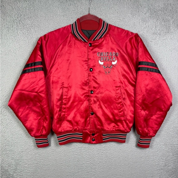Kids vintage 90s Chicago bulls chalk line satin jacket - Picture 2 of 5